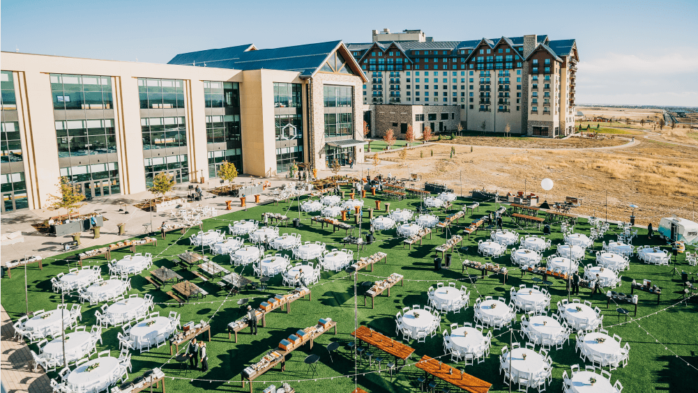 The Gaylord Rockies Resort & Convention Center in Aurora features three outdoor event lawns.