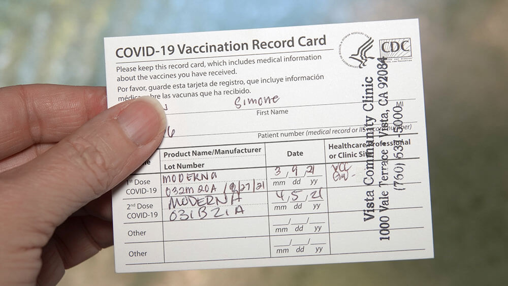 covid vaccination card