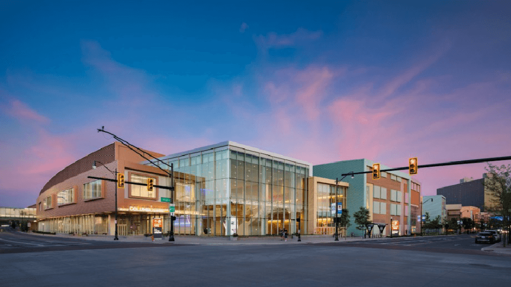 The award-winning Greater Columbus Convention Center (GCCC) is one of the busiest convention centers in North America -- surrounded by the Short North Arts District, a hip, culture-rich area centered on N. High Street. Credit: Photo Courtesy Feinknopf Photography / Brad Feinknopf