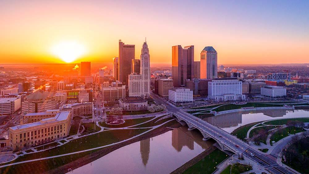 Columbus Skyline at dusk