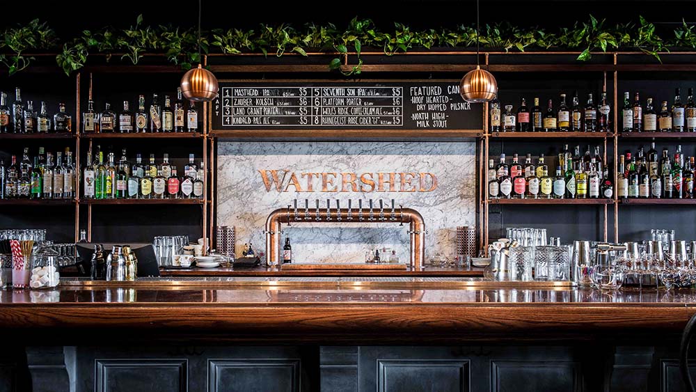 Watershed Distillery bar in Columbus