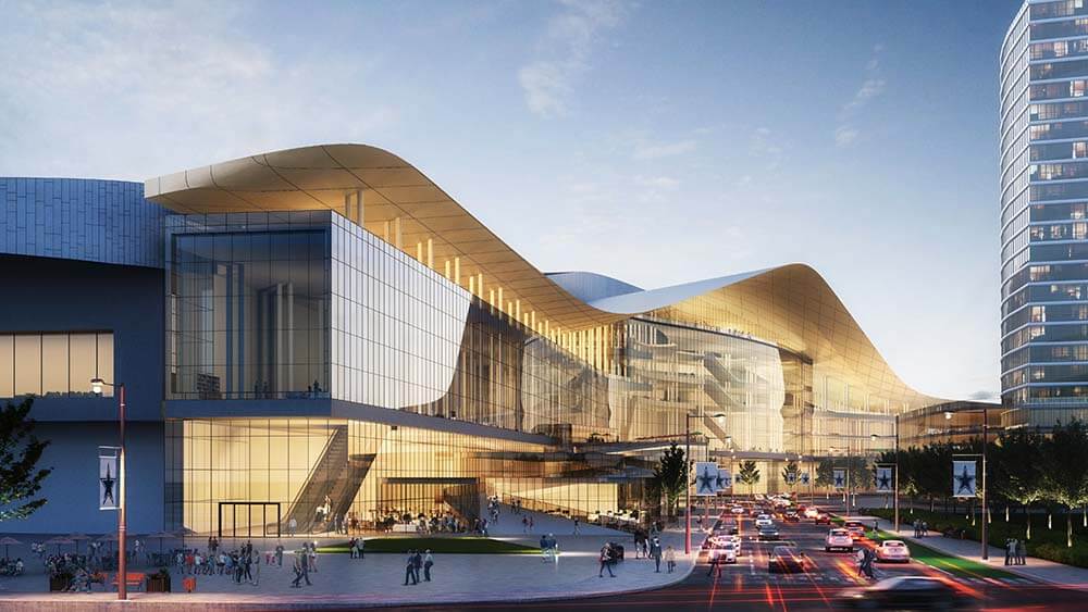 rendering Dallas convention center exterior