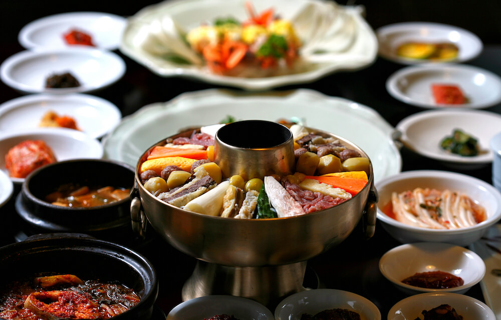 An array of Korean dishes