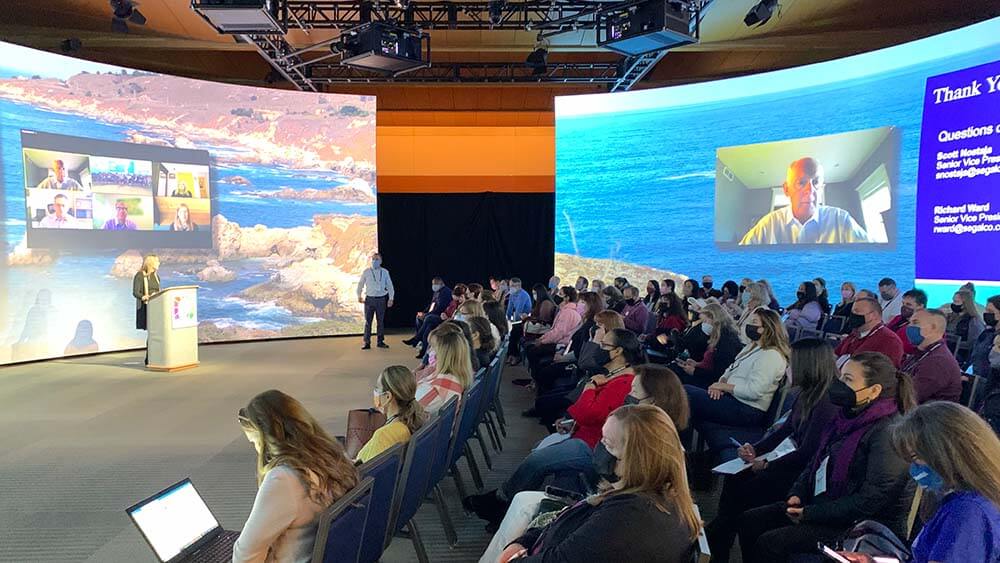 big screens used during convention