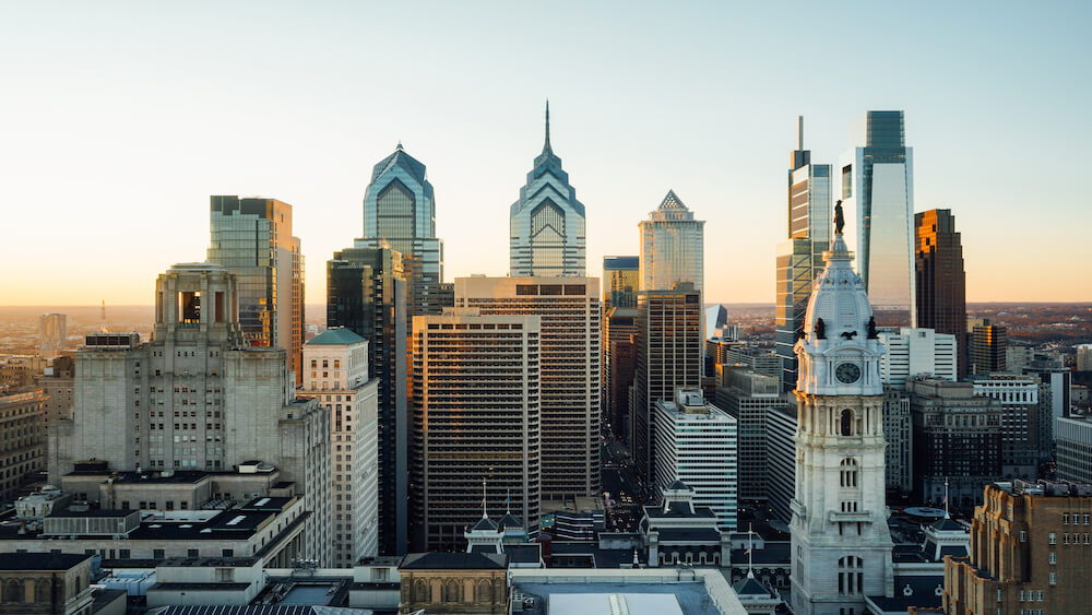 The Philadelphia skyline