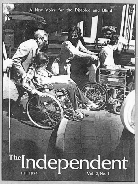 The Independent cover showing first curb-cut for those using wheelchairs