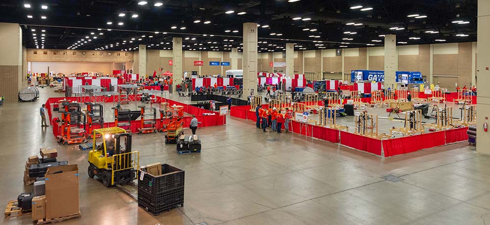 construction competition areas on exhibition floor