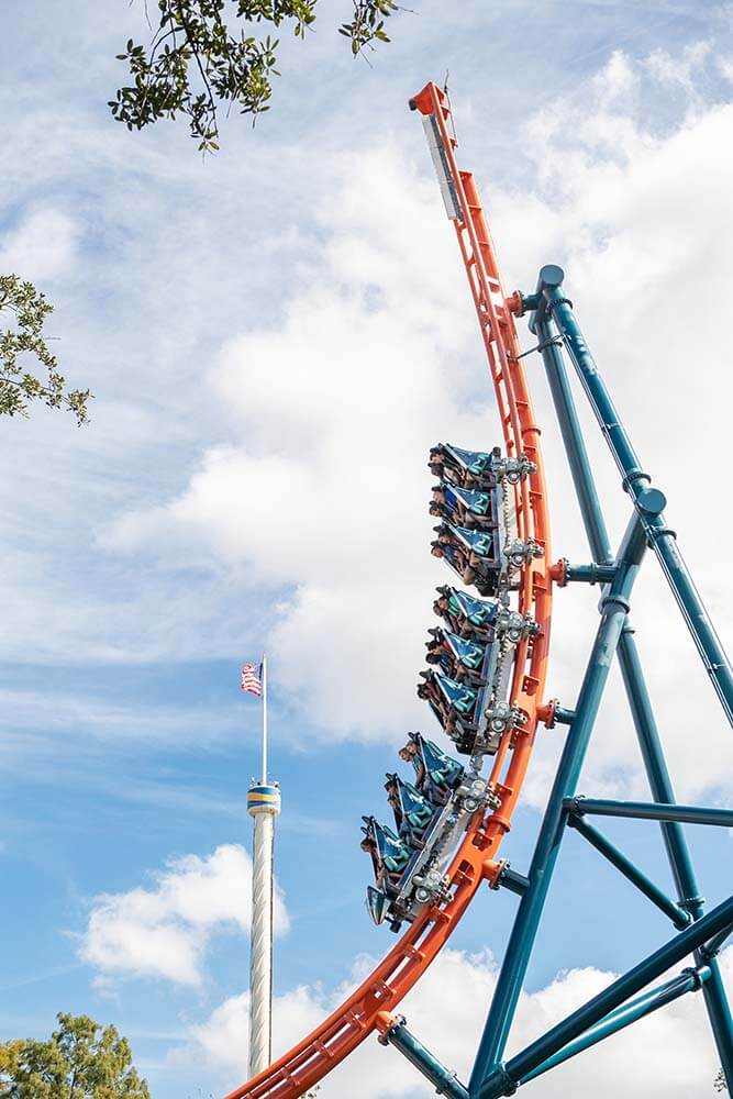 Ice Breaker coaster at SeaWorld