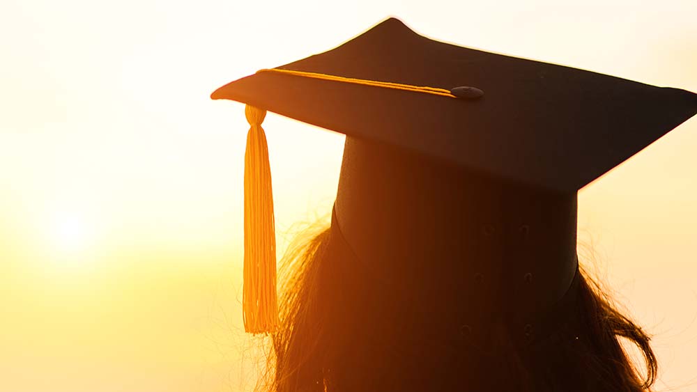 woman in graduation hat