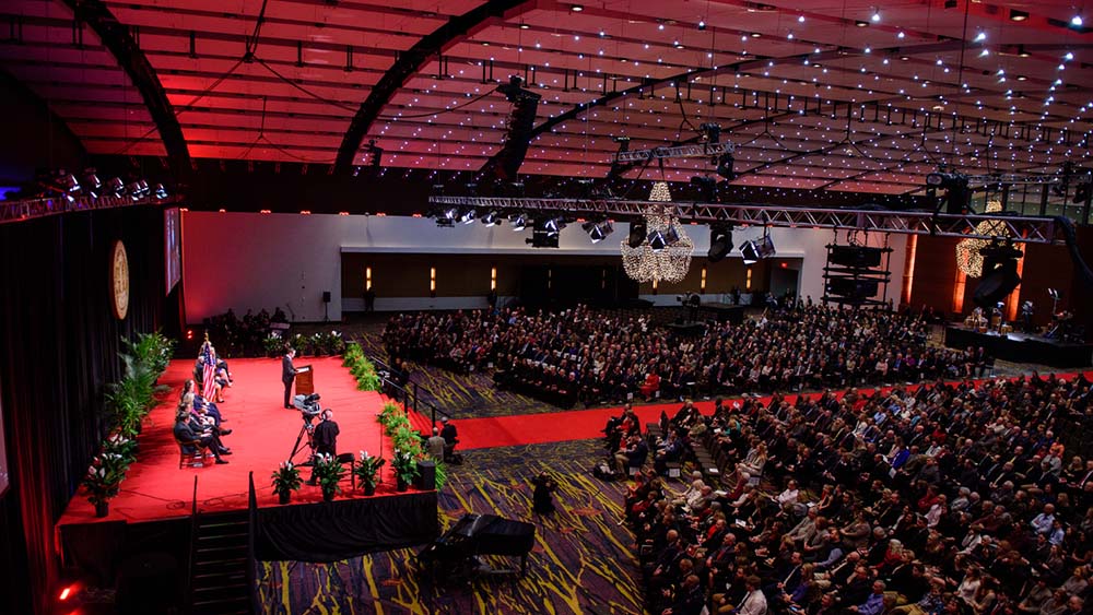 Iowa Event Center interior in Des Moines