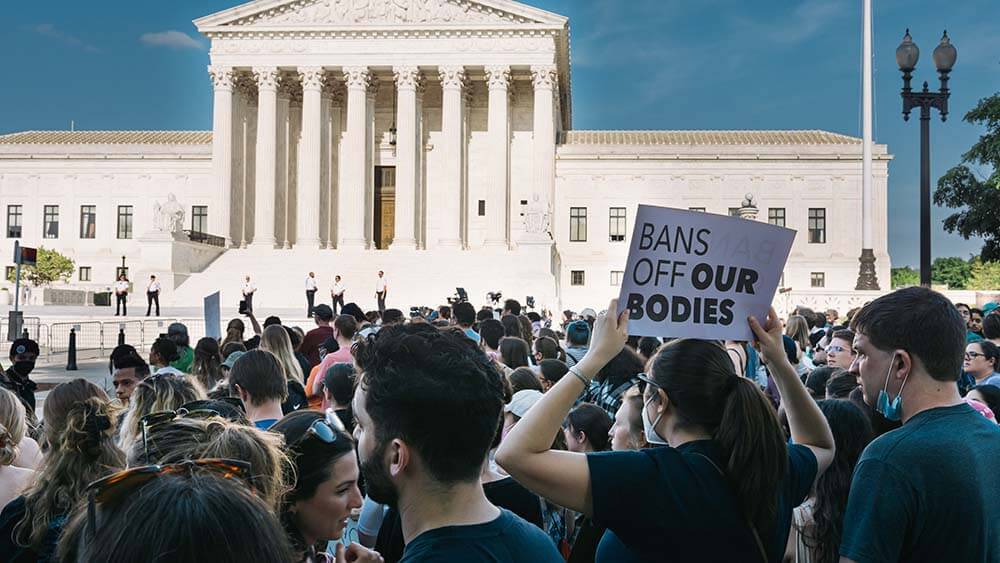 protests at Supreme Court building