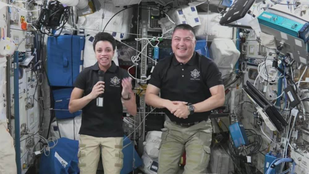 Kjell Lindgren. Jessica Watkins on International Space Station
