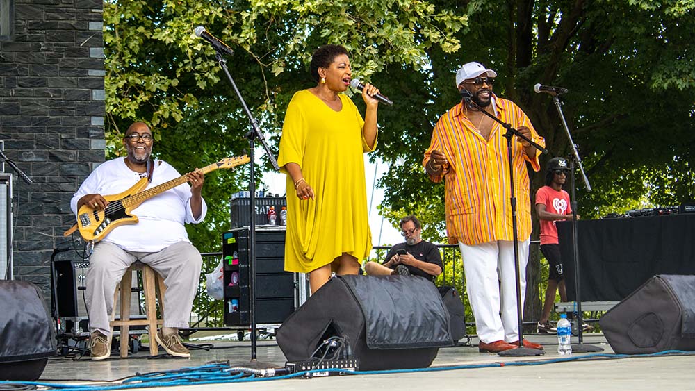 musicians performing on stage at CBUS Soul Fest Columbus