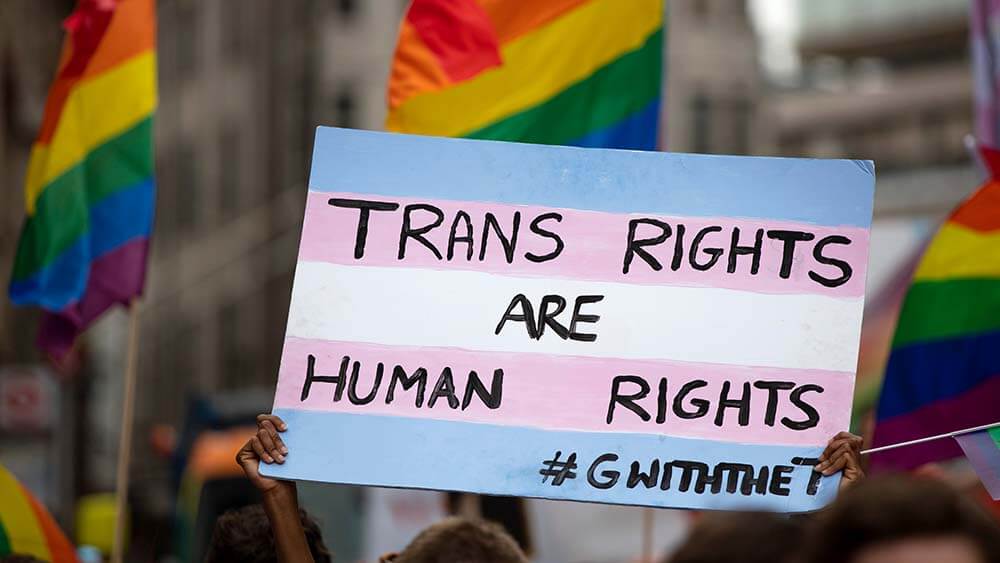 trans rights are human right banner