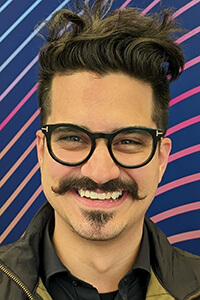man with glasses, goatee