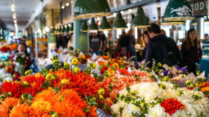 flower stand in the market