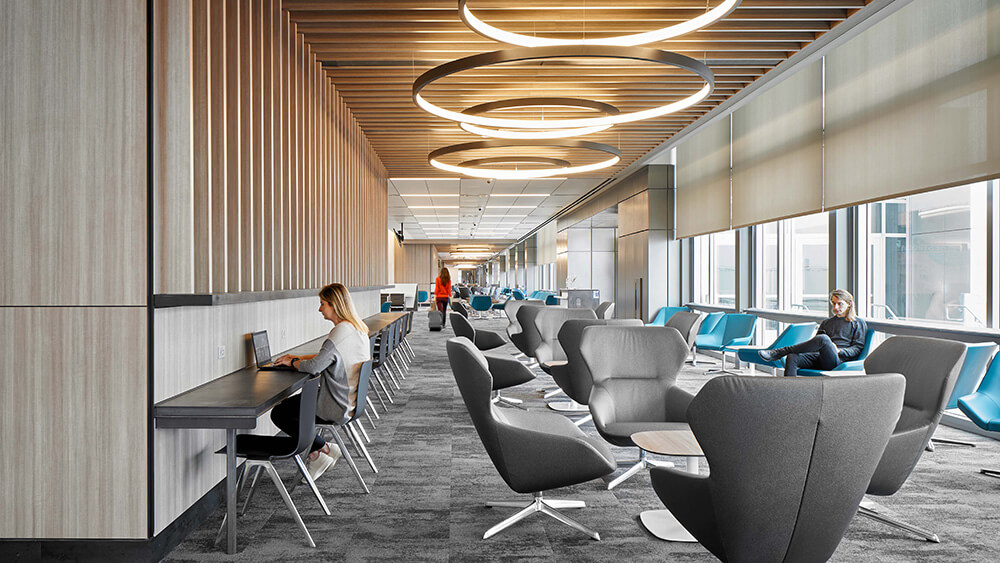 rendering of new airportwaiting area