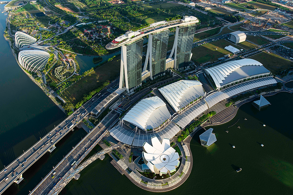Marina Bay Sands from above