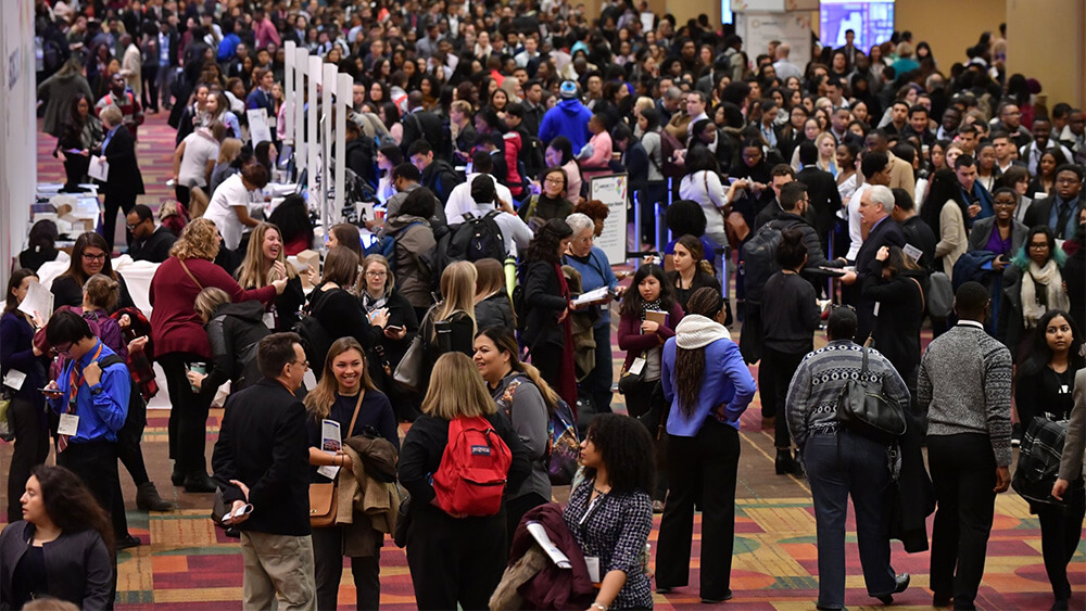 crowded show floor
