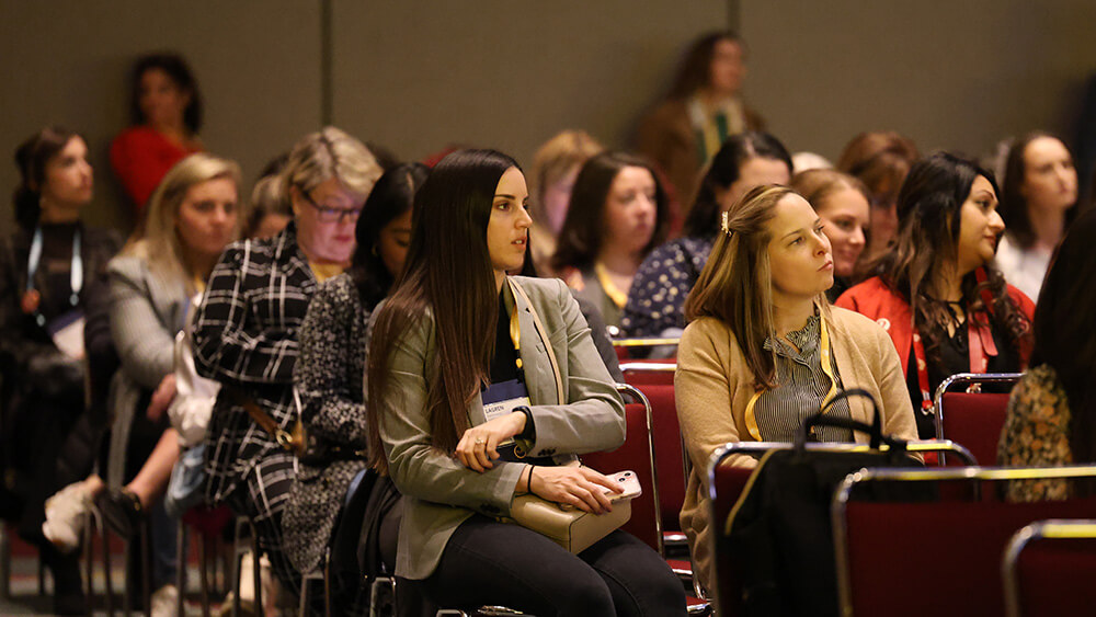 people listening to speaker