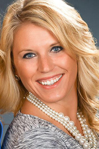 smiling blonde woman