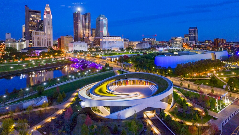 The National Veterans Memorial and Museum — which honors all veterans from all eras of military service — is one of many standout experiences in Downtown Columbus. Photo by Randall L. Schieber
