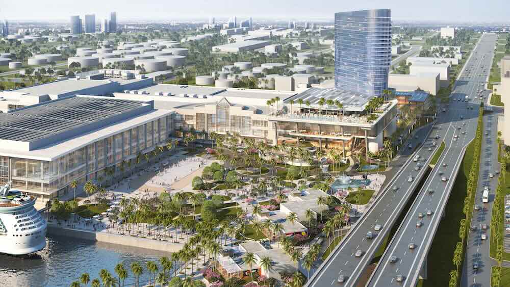 A new six-acre waterfront plaza overlooking the Intracoastal Waterway is nearly ready at the Broward County Convention Center in Fort Lauderdale as partof a $1.3-billion expansion.