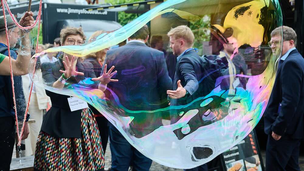 The Creative Bureaucracy Festival aims 'to use the most sustainable alternatives always' to reduce the environmental impact of the annual event.