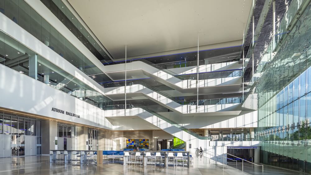 The new Atrium meeting space at Huntington Convention Center of Cleveland features a 20,000-square-foot ballroom and an 8,200-square-foot light-filled lobby.