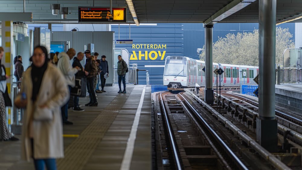 Attendees of the 2023 World Hydrogen Summit & Exhibition, held at the Rotterdam Ahoy convention complex, had convenient access to the city’s metro and train connections.