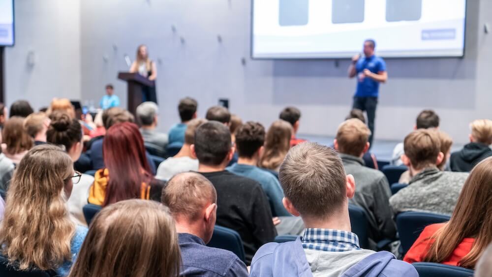 Apps like Slido and Zenus help make events more interactive.