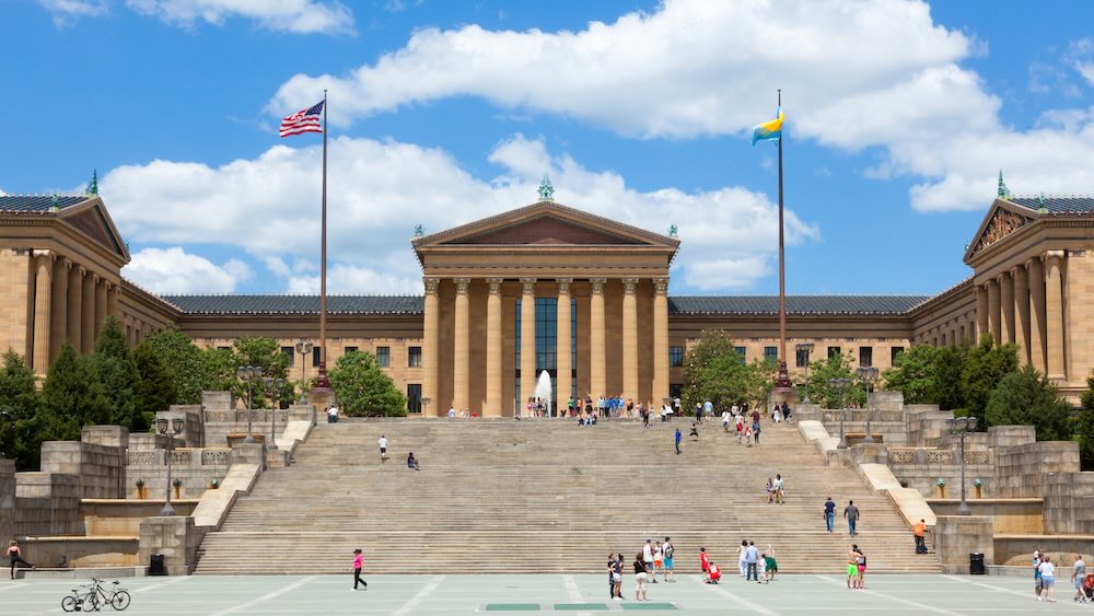 The steps outside the Philadelphia Art Museum weremade famous by the Rocky film franchise.
