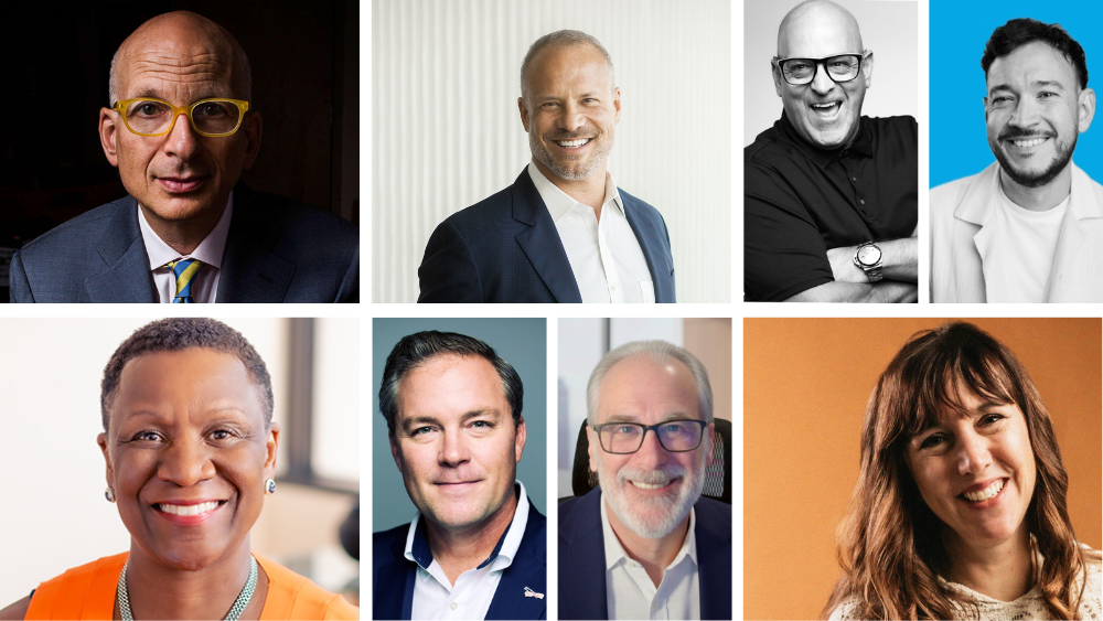 Eight headshots of the people who took part in season nine of the Convene Podcast