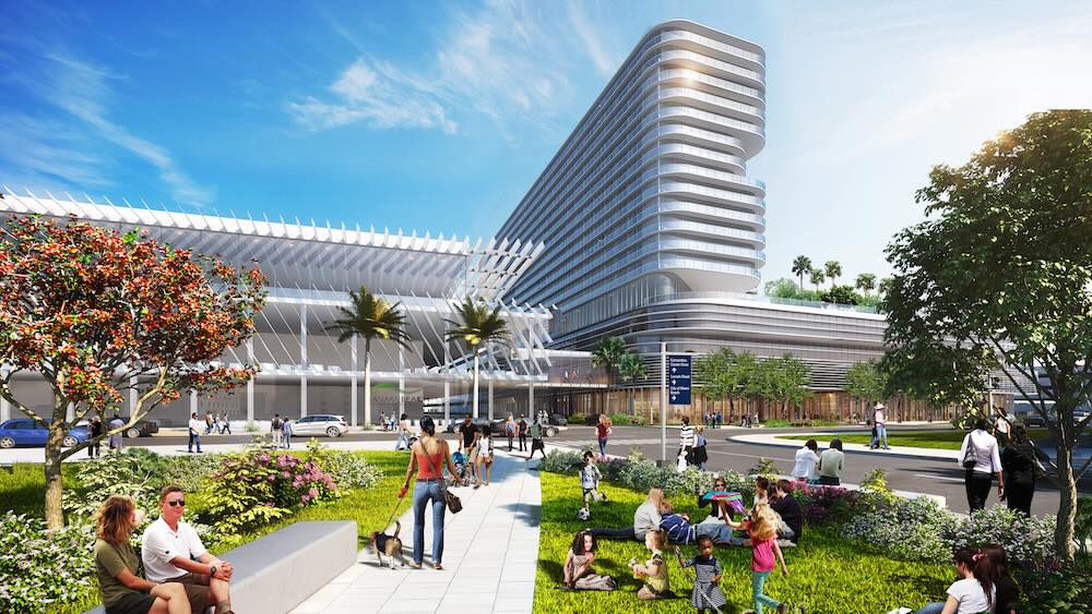 The forthcoming 800-room Grand Hyatt Miami Beach will include 52 luxury suites with views of Miami Beach and four floors of dedicated meeting and ballroom space.