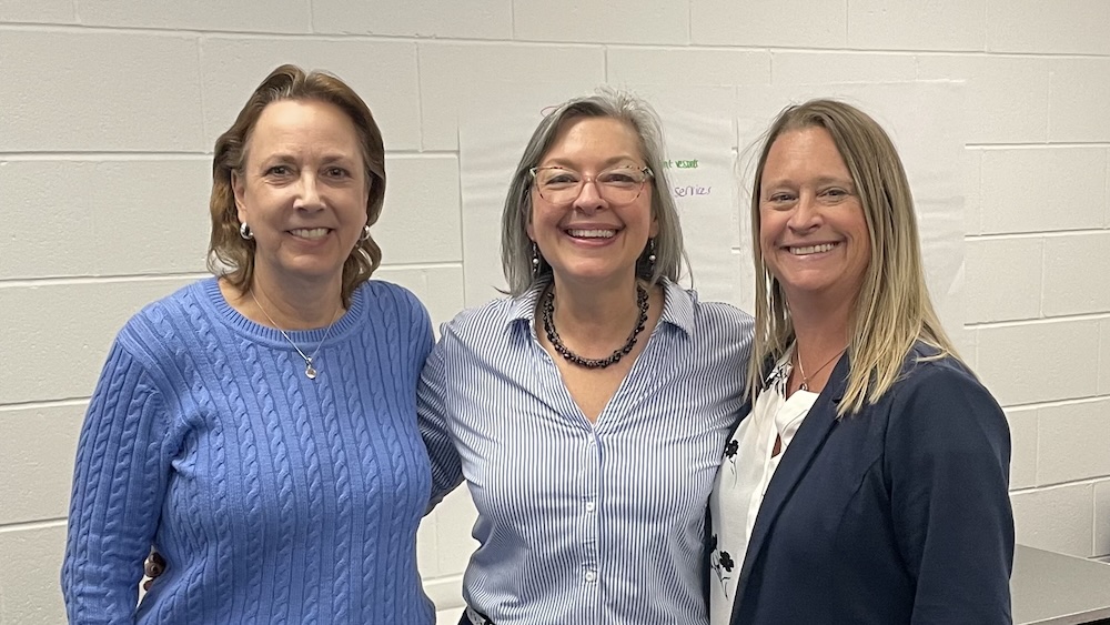 From left to right: Molly Crouch, corporate sustainability director at Sodexo Live!; Dr. Aurora Dawn Benton, founder and chief change maker of Astrapto LLC; and Christy Cook, CEO of InvestHER Strategies. Photo courtesy ReFED.