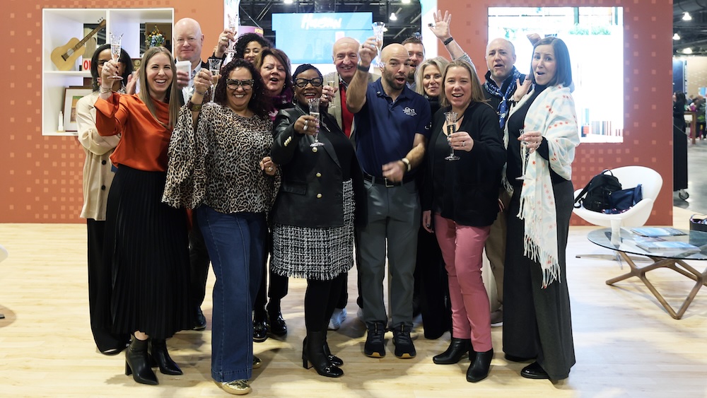 Honorees and professional excellence finalists toasted each other during Convening Leaders 2026 in January in Philadelphia. Photo by Jacob Slaton / Whatever Media Group