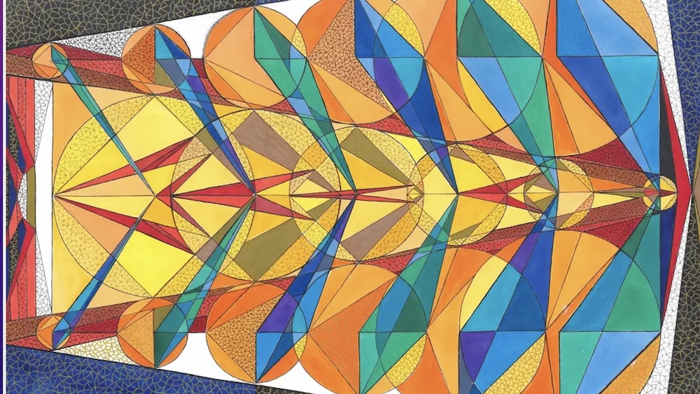"Searchlight Rays" by Karen Amanda Harris was part of the 2025Bridges exhibit.