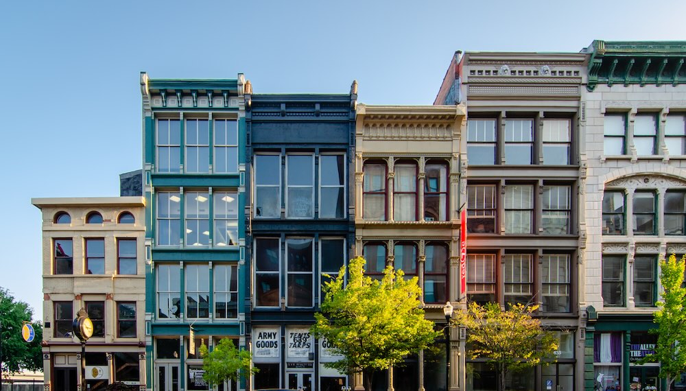 Louisville's Main Street is home to architecturally significant buildings built in the late 19th and early 20th centuries.