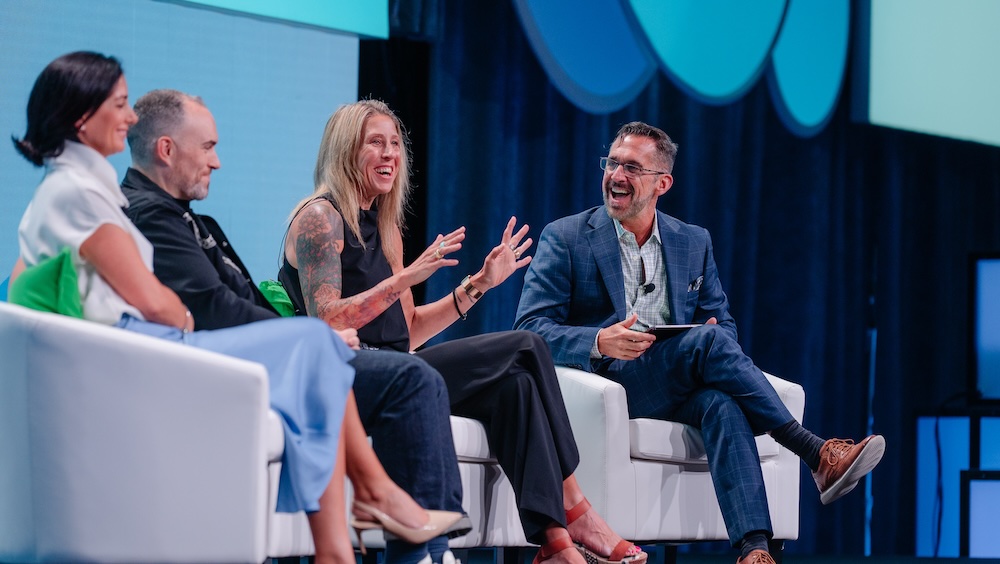 A Main Stage Power Panel explored leadership across teams, cultures, and continents. Photo courtesy PCMA CEMA Summit 2026.